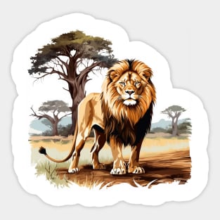 Wild African Lion Sticker